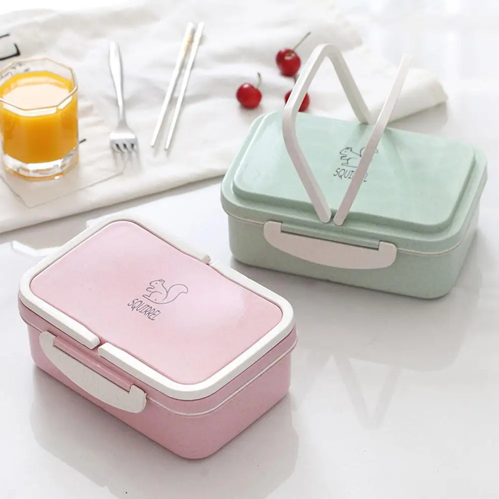 

Lunch Box Wheat Straw Picnic Microwave Bento Food Storage Container New Student Camping Lunch Dinner Lunch Boxes