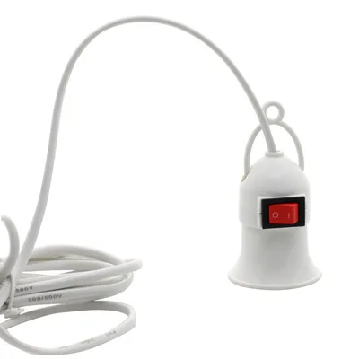 Imagem -05 - Base da Lâmpada 5m Cabo de Alimentação Pendurado Pingente Suporte da Lâmpada Lustre Luz Lâmpada Soquete Adaptador com Interruptor de Ligar Desligar 110220v 27