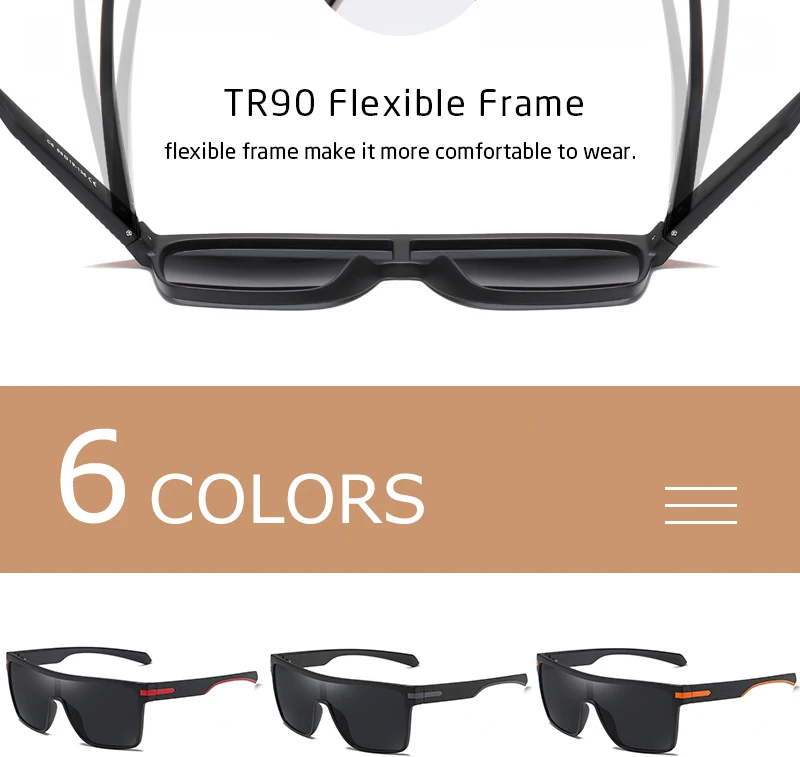 CRIXALIS Mode Polarisierte Sonnenbrille Für Männer Platz Übergroßen Anti Glare Fahrer Spiegel Sonnenbrille Frauen UV400 Brille Männlich – Detail 7