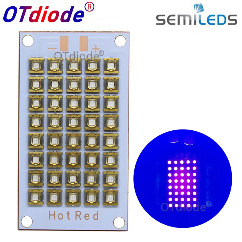 

50W100W120W200W Semileds UV Lamp 395nm 405nm 420nm 365nm UV Purple LED Copper PCB for uv light Flatbed Printer glue curing light