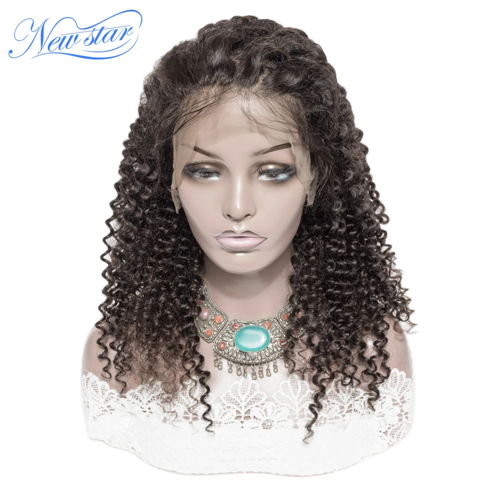 360 Lace Front Wig 250%Density Deep Curly Lace Front Wig Brazilian New star Virgin Human Hair Wigs Customized Lace Wig for Women