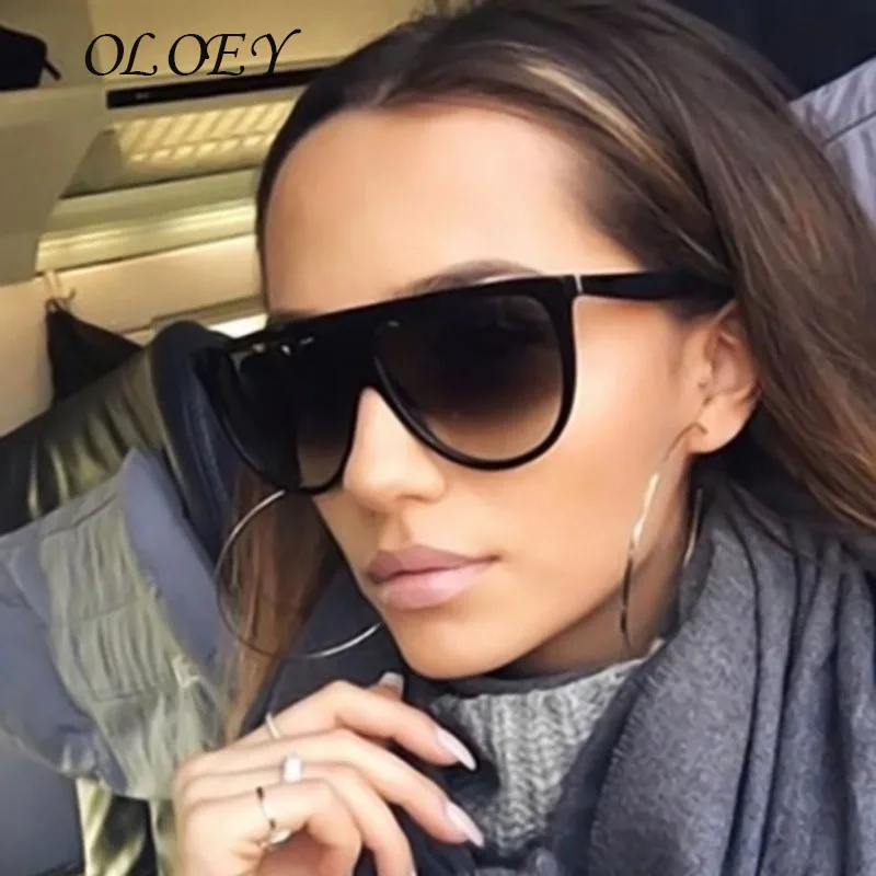 New Black Square Sunglasses Women Big Frame Fashion Retro Mirror Sun Glasses Female Brand Vintage Lady Lunette De Soleil Femme