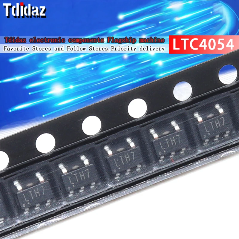 10PCS LTC4054 LTH7 SOT-23 4054 LTC4054ES5 LTC4054ES5-4.2 SOT23 SOT-23-5 SMD new and original IC Chipset