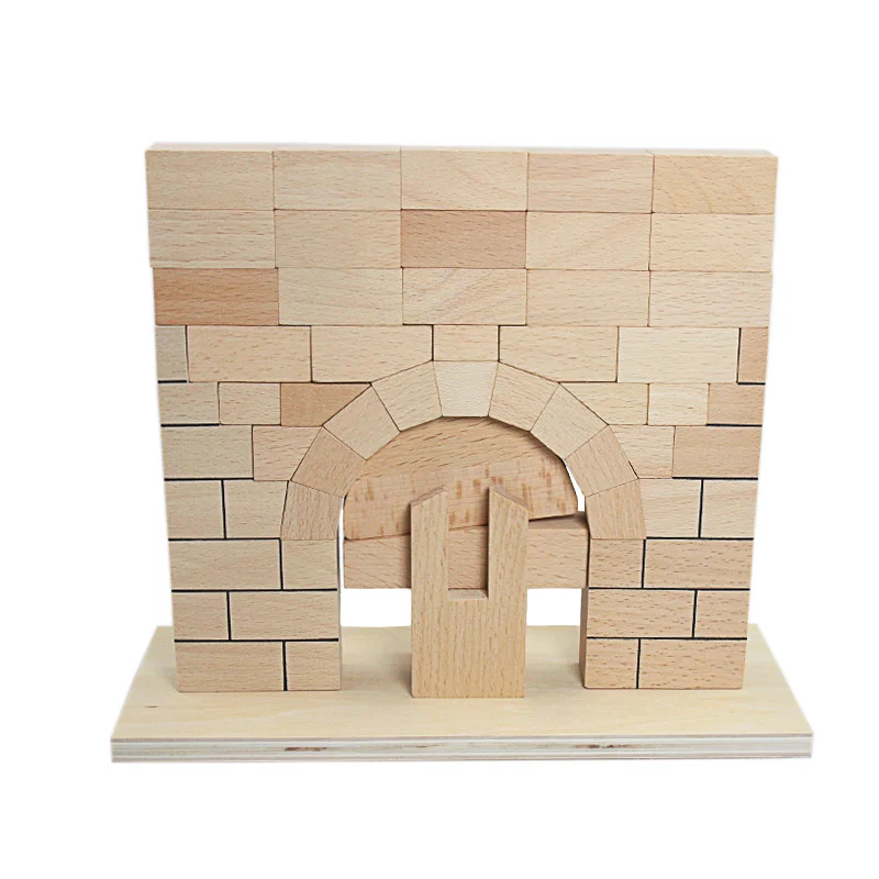 Giocattoli per bambini legno materiali Montessori blocco ponte romano blocchi di legno di faggio giocattoli per bambini asilo gioco da tavolo per bambini