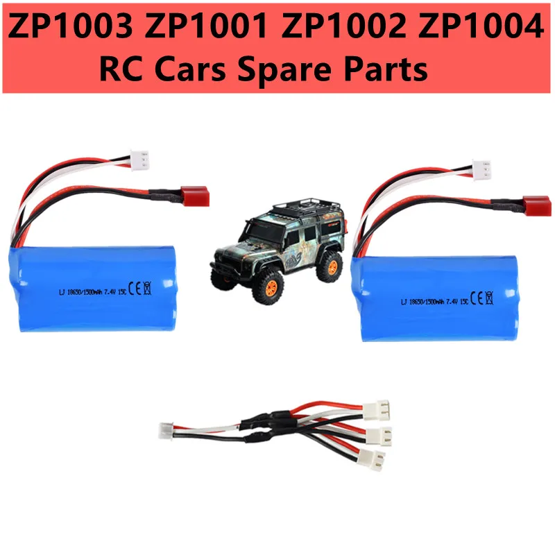 ZP1003 ZP1001 ZP1002 ZP1004 1:10 Off Road Remote Control RC Car Truck Spare Parts Accessories 7.4V 1500MAH Battery/3To1 Line