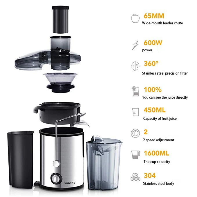 Portable Electric Blender for Fruit, Baby Food Juicer, Milkshake Mixer, Meat Grinder, Multifunction Juice Maker Machine