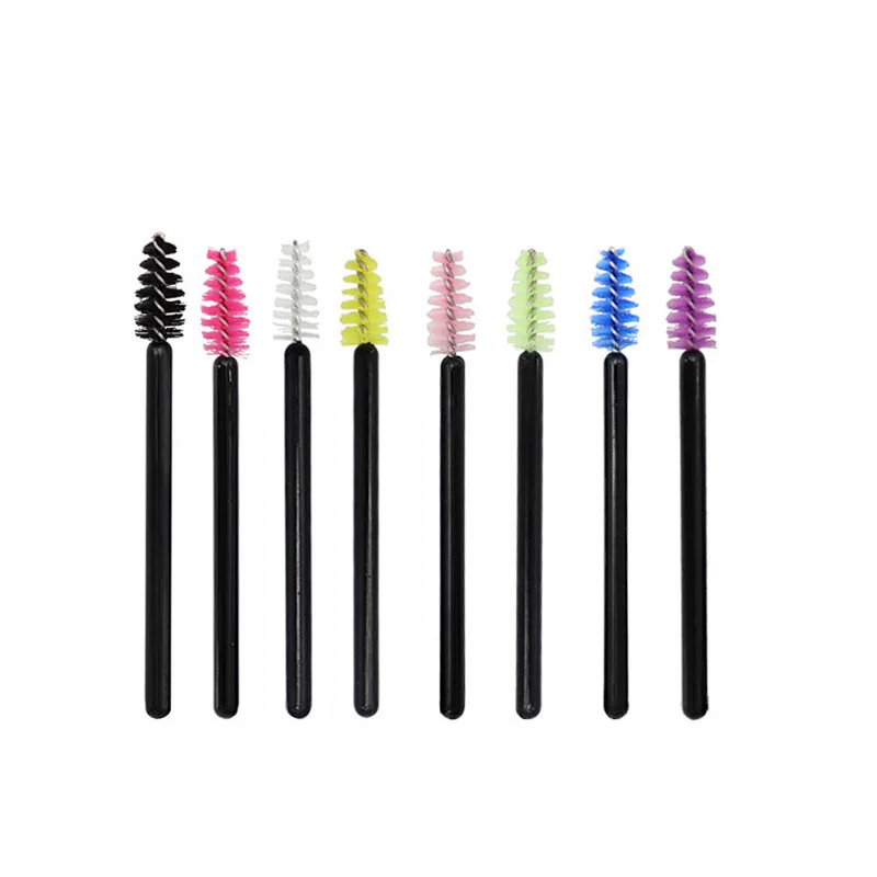 Mini brosses à cils jetables, manche noir, blanc, outils d'extension de cils, une seule fois, baguettes de Mascara, 200 pièces