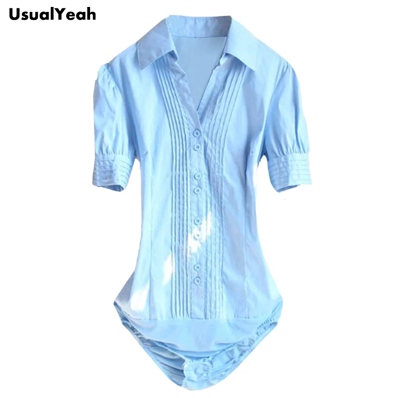 ON SALE!! New Women OL Long Sleeve V-neck pleated Body Shirt Blouse women work wear S-4XL Black, White, Blue SY0091