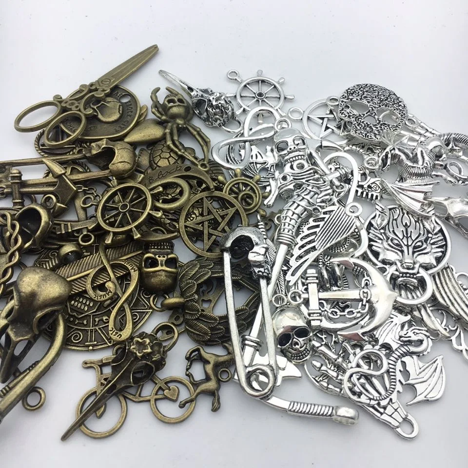 40pcs random steampunk mechanical alloy charms for DIY necklace pendant  keychain material handmade jewelry