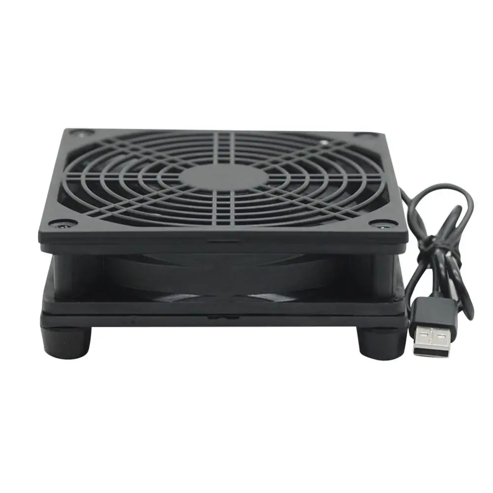 12cm 5V USB Router Cooling Fan Power TV Set-Top Box Router Radiator Cooler Desktop Air Cooling Fan Router Computer Cooler Fan