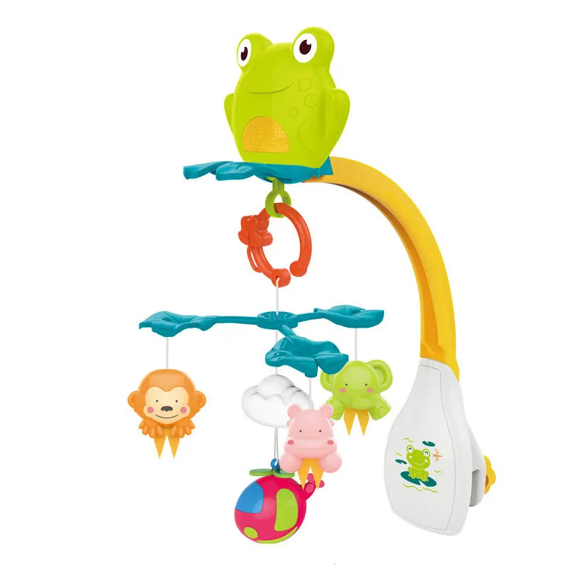 Mobile Musical d'intérieur Abs Tpr 46x23x48cm, cadeau de vacances, pour nouveau-né de 0 à 3 ans, jouets de couchage éducatifs, cloche, jouets animaux