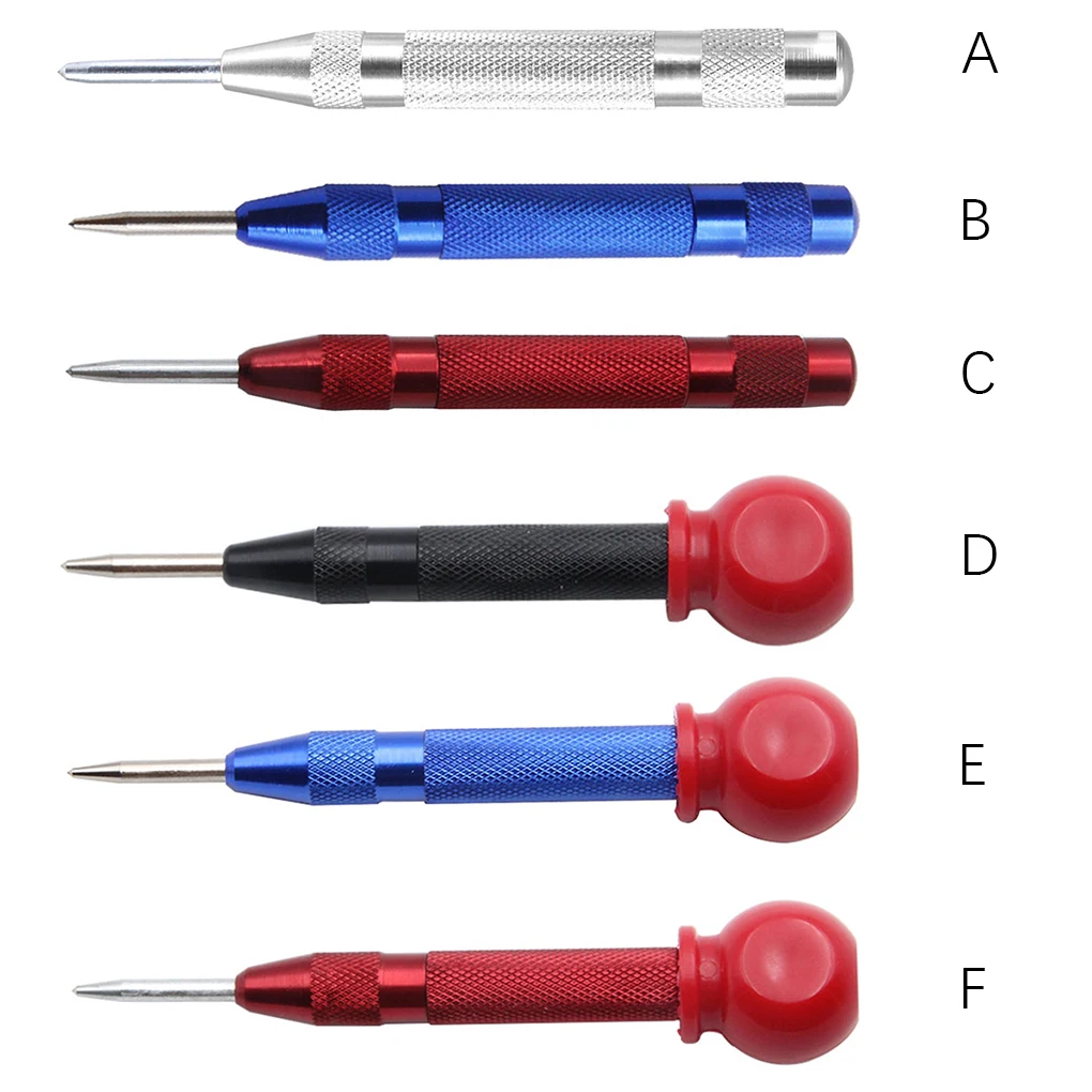 Automatic Center Pin Punch Spring Loaded Marking Locator Holes Tool Wood Press Dent Marker Drill Bit Hole Puncher Woodwork Tool