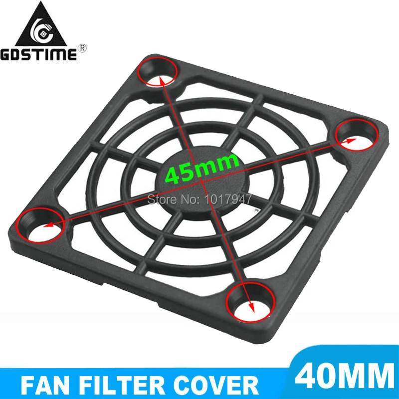 

500PCS LOT Gdstime Dustproof 40mm Case Fan Dust Filter 4cm Guard Grill Protective Net Plastic Cover for PC Computer