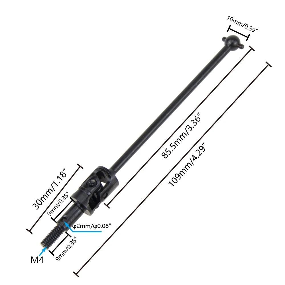 2pcs CVD Joint Dogbone Transmission Drive Shaft 102015 106015 108015 for 1/10 HSP 94101 94102 94123