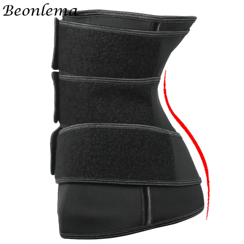 Neoprene Body Shaper Long Torso Steel Bone Waist Trainer 3 Belt Black Modeling Strap Sheath Slimming Corset High Waist Shapewear