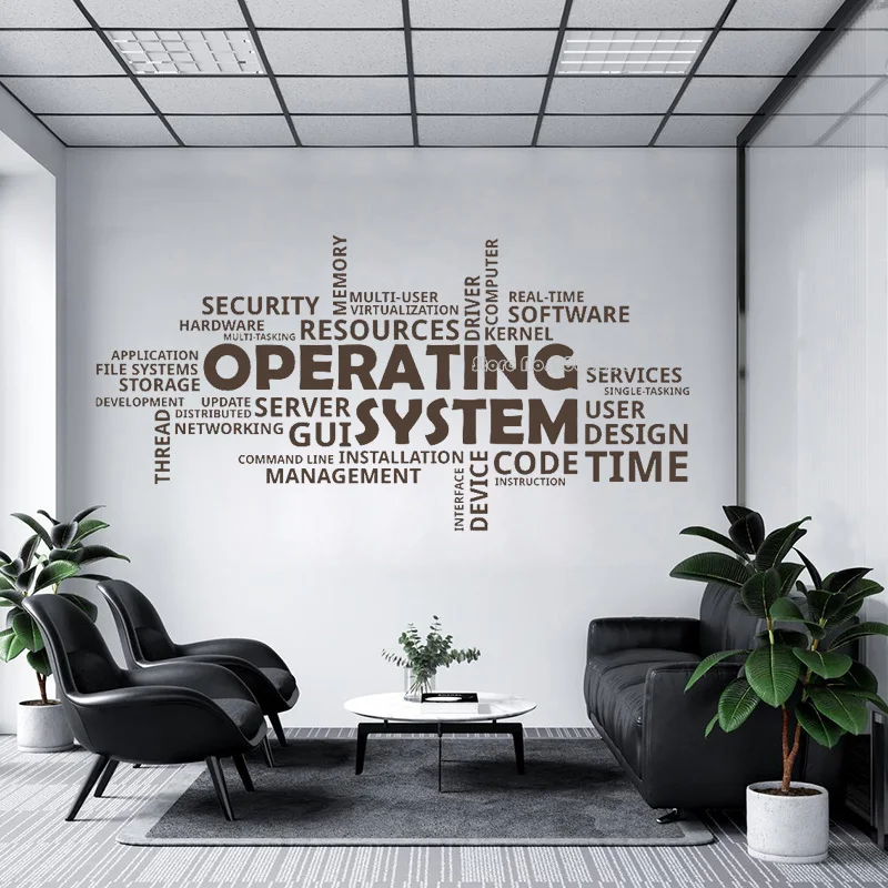 Network Company Office Wall Decals Operating System Server Design Vinyl Wall Stickers Business Worker Inspire Wall Decor LL830