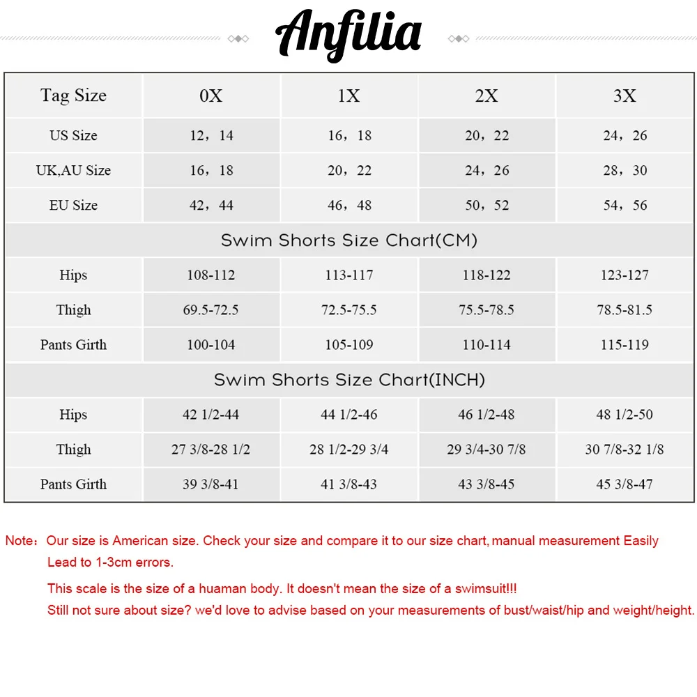 Anfilia Women High Waist Plus Size Swimming Shorts Ladies Plus Size Bikini Bottom Swimwear Briefs Boardshort Swimming Trunks