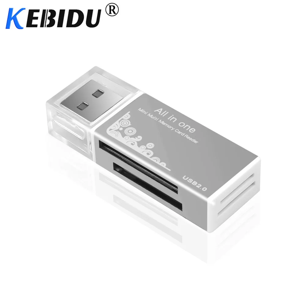 Kebidu All In 1 Memory Card Reader USB 2.0 Multi SD/SDHC MMC/RS MMC TF/ MS/MS PRO/MS DUO M2 Card Reader Wholesale TF