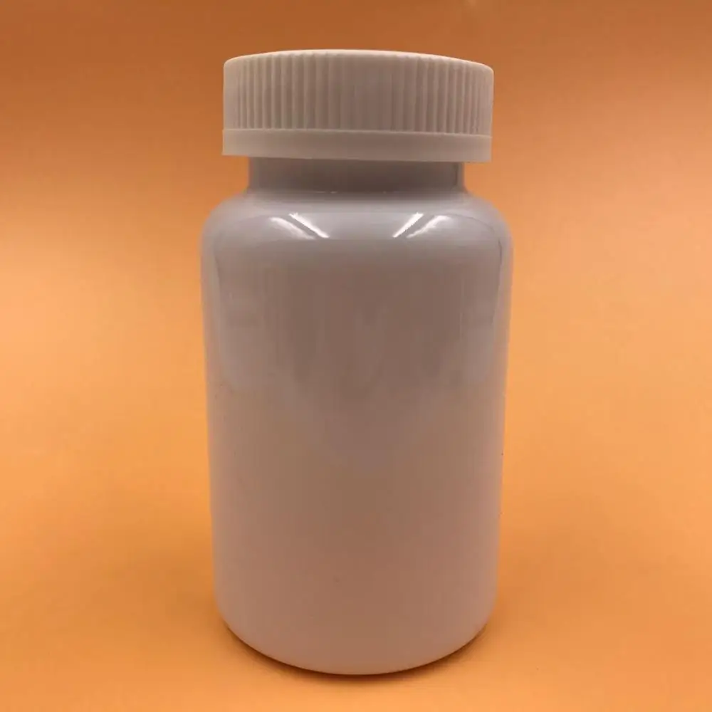 100PCS 225ML White Color PET Health Care Plastic Bottles, Capsule Bottle, Powder Storages, Empty Bottle, Child Proof Cap Bottle