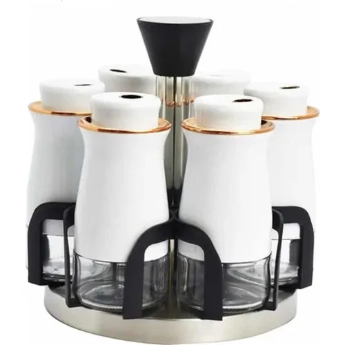 Perotti Caprice White 6 pcs Rotating Spice Team