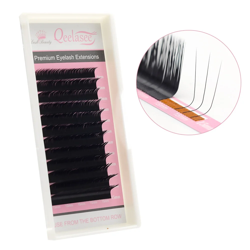 10 Stück Qeelasee 0.03/0.07/0.10 M/LC/L+/LD/L Curl Falsche Wimpernverlängerungen aus Nerzmaterial, Schwarz, Gemischte Tray-Packung für Make-up-Wimpern – Detail 11