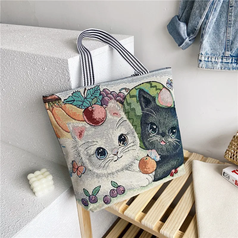 Fashion Folding Women Big Size Handbag Tote Ladies Casual Flower Printing Canvas Graffiti Shoulder Bag Beach Bolsa Feminina