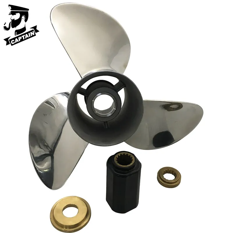 Captain Propeller 13 3/8x23 Fit Yamaha Outboard Engines 150HP F250 F300  Stainless Steel 15 Tooth Spline RH  6G5-45976-01-98