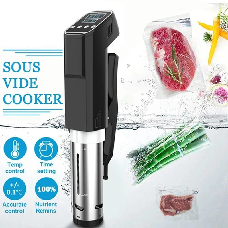 1000W Vacuum Sous Vide Slow Food Cooker Cooking Machine Sturdy Immersion Heater Circulator LCD Digital Timer Precise Temperature