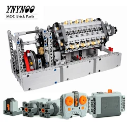 NEW MOC Napier Deltic Engine V42 Engine Gearbox Sequential Building Blocks Bricks DIY Toys for Technical MOC Creactor Cars