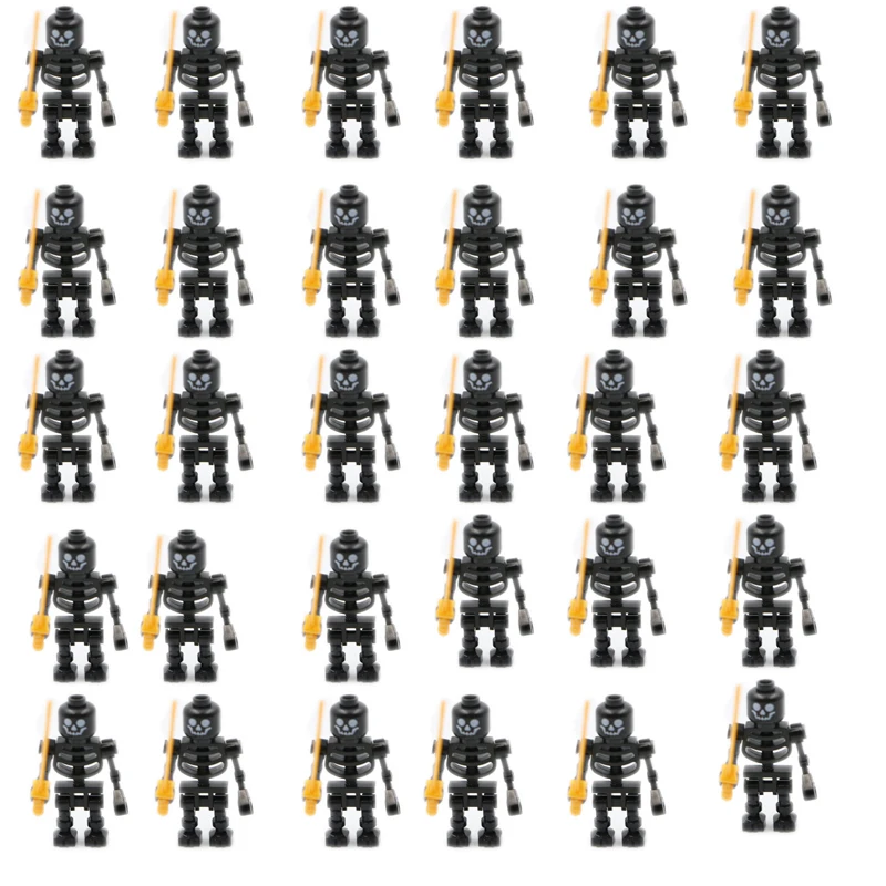 해골 빌딩 블록 중세 성 기사 전사 해골 강한 Orcs 피규어 컬렉션, 어린이 선물용 장난감