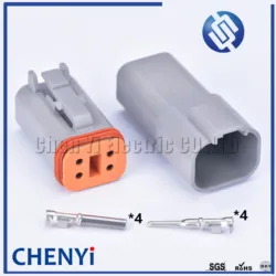 1 sets Deutsch DT 4 Pin connector DT06-4S DT04-4P Male or Female Auto Waterproof Connector Automotive Sealed Plug