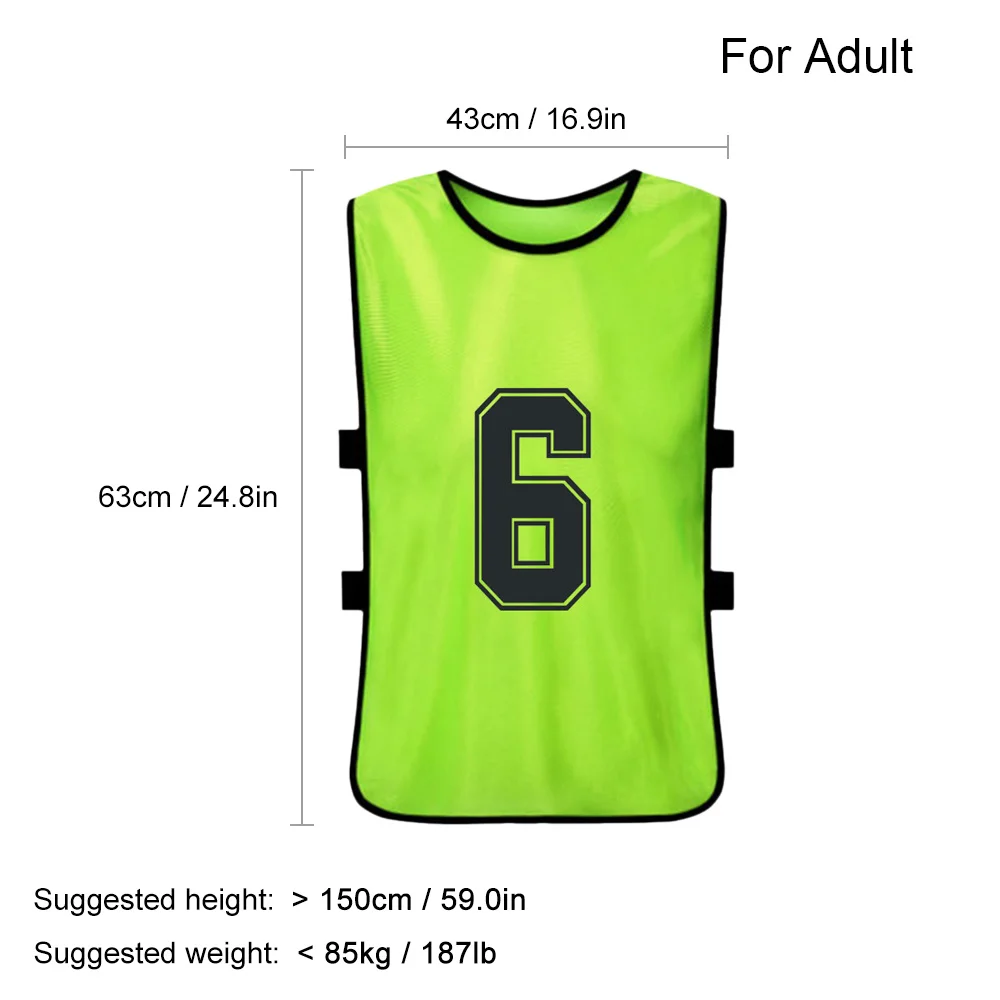 6/12PCS Adults Kids Training VestsQuick Drying Basketball Football Jerseys Soccer Vest Pinnies Practice Team Sports  Vest Team