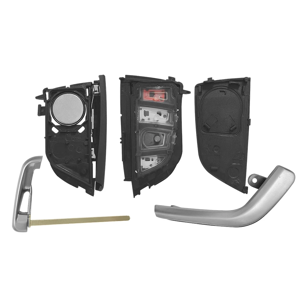 XNRKEY 3/4 Taste Smart Remote-Auto Schlüssel Shell Fob für BMW CAS4 F 3 5 7 Serie E90 E92 E93 x5 F10 F20 F30 F40 Schlüssel Shell Abdeckung