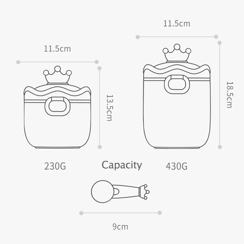 Boîte Portable de stockage d'aliments pour bébés, distributeur de formule libre, boîte de lait en poudre de dessin animé, conteneur de collations, tasse pour tout-petits