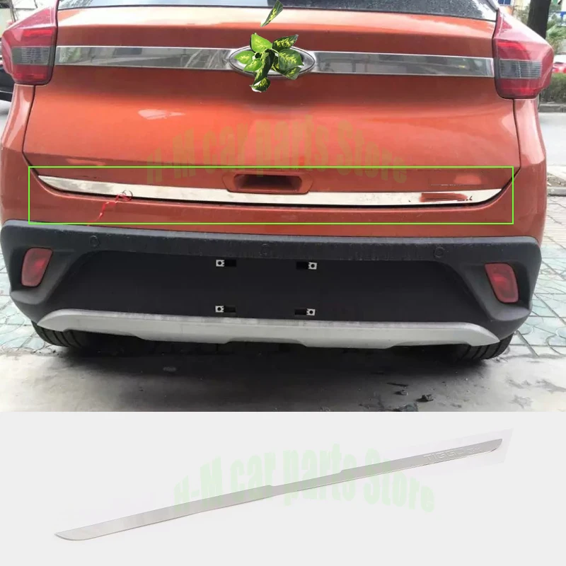 

For Chery Tiggo 3X 2020-2021 Rear Tail Trunk Door Trim Exterior Mouldings Stainless Steel Accessories Auto Tailgate Protection