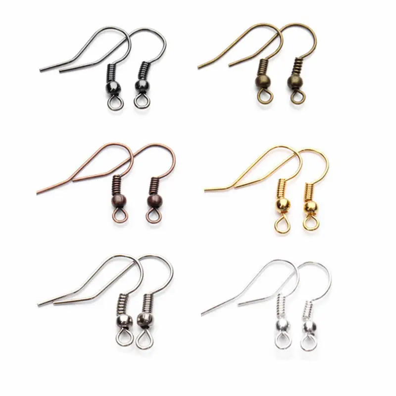 100pcs/lot 20x17mm DIY Earring Findings Earrings Clasps Hooks Fittings DIY Jewelry Making Accessories Iron Hook Earwire Jewelry