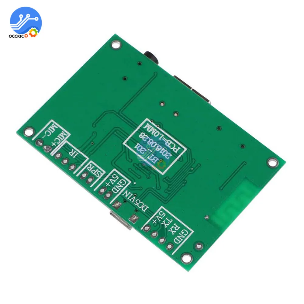 BT201 Bluetooth 5.0 Amplifier Board Player Module Support TF Card U Disk Lossless Power Amplifier Sound Board AUX