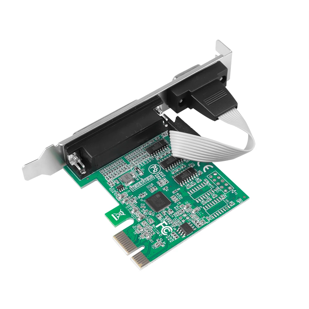 Adaptador de puerto paralelo para impresora, convertidor ASIX AX99100 TXB102 LPT a PCI-E PCI Express, puerto serie COM y DB25