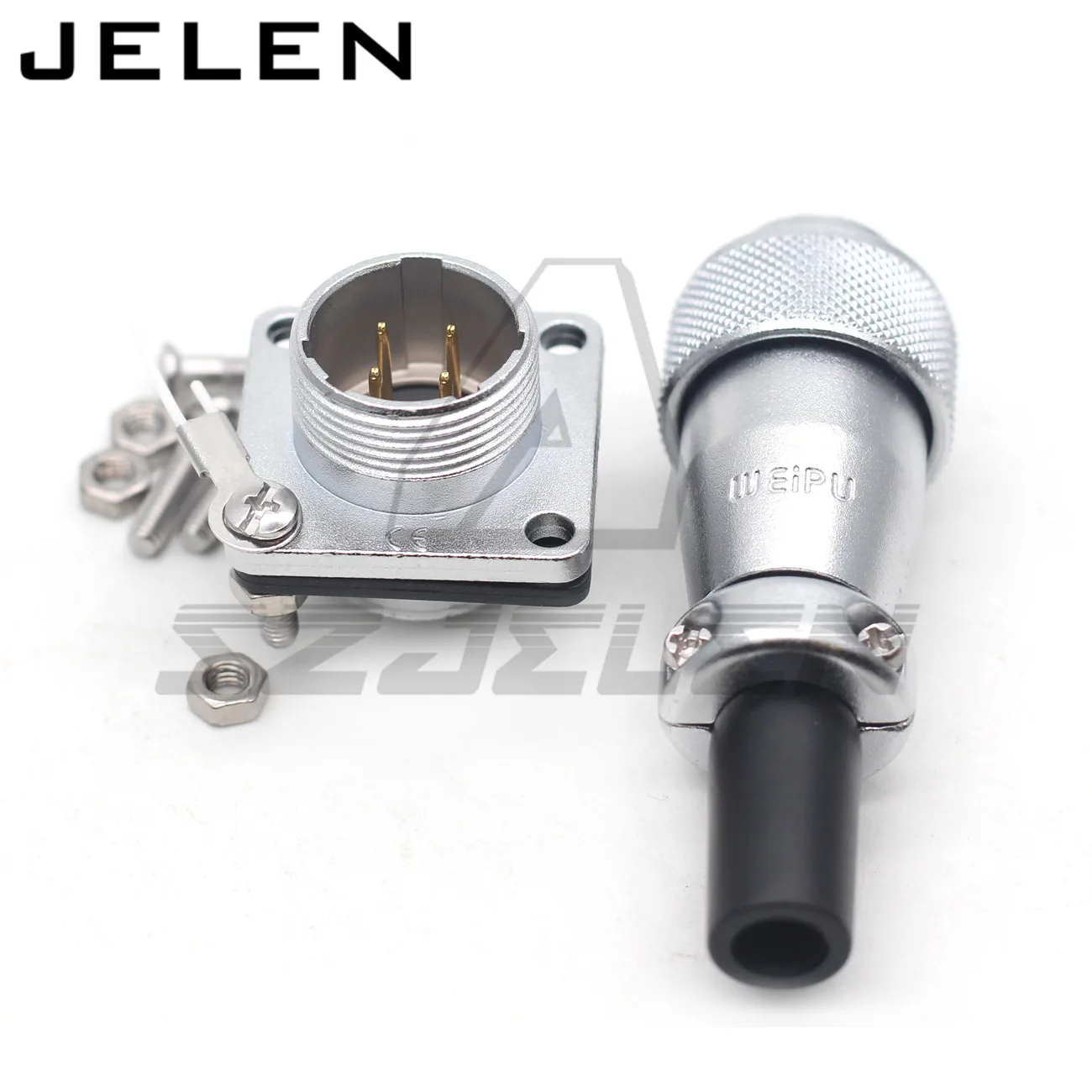 WEIPU WS16 serie 2 3 4  5 7  9 10 pin  plug  female and socket male connector LED power wire cable Metal waterproof connector