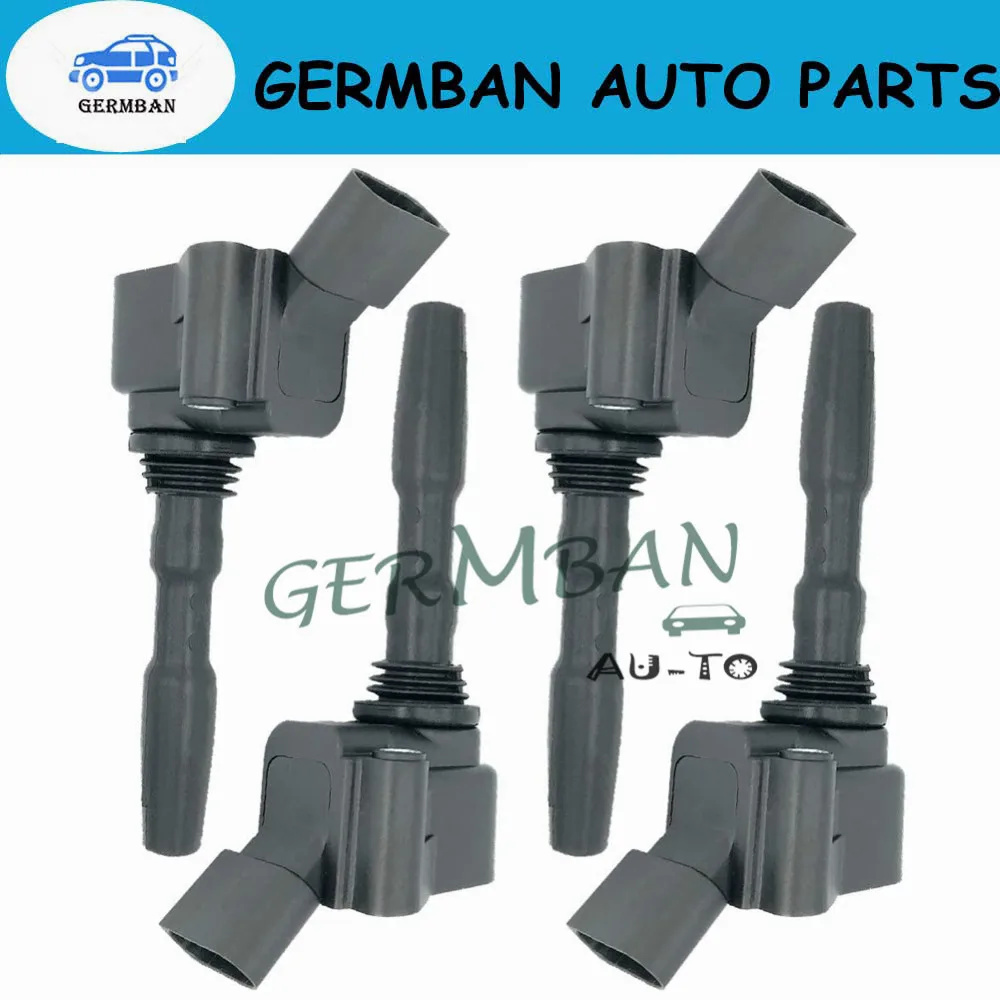 4 × Ignition Coil 04E905110 04C905110A,04C905110B For Audi A3 L4 1.4L 2016-2018 014-2017 VW Jetta V-W Golf VI VII Polo Skoda A1