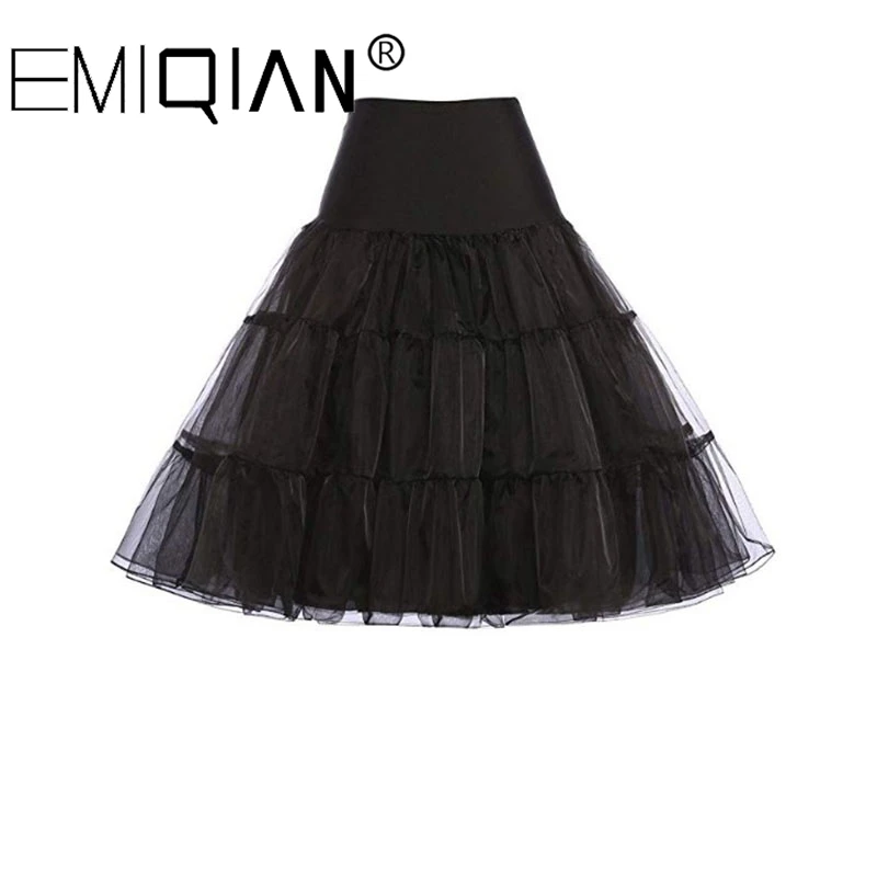 Jupon Court en Organza pour Robes de Cocktail Crinoline, Sous-Jupe Noire pour Patients de Mariage