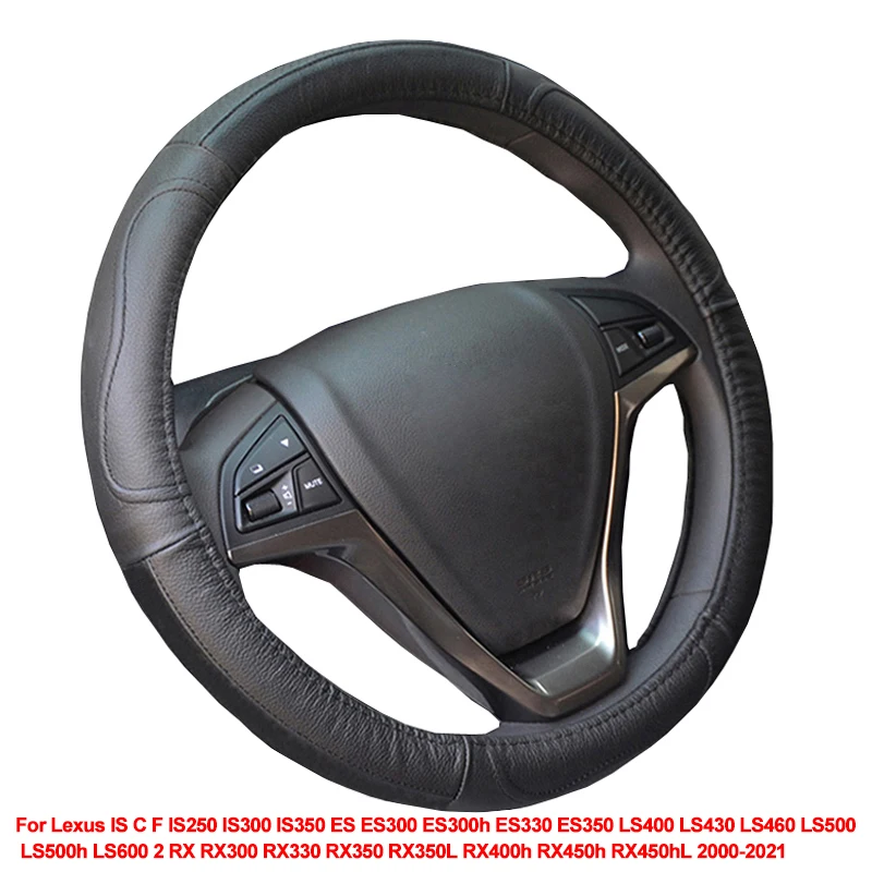 Cow Leather Car Steering Wheel Cover Wrap For Lexus IS IS250 IS300 IS350 ES LS400 LS430 LS500h LS600 RX RX300 RX330 RX350 RX450h