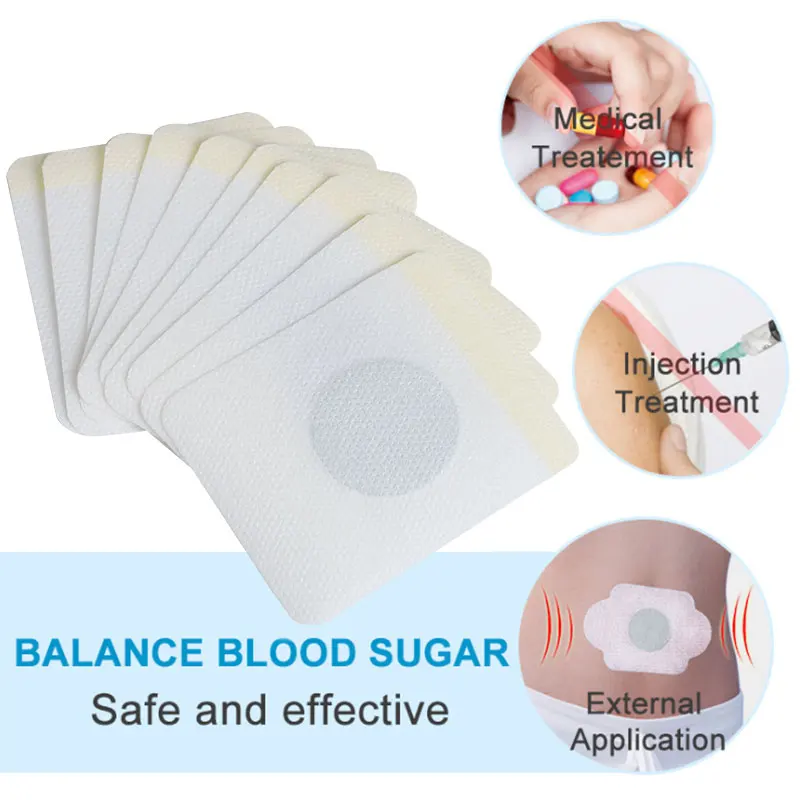 10pcs Diabetic Navel Patch Natural Herbal Blood Glucose Sugar Balance Plaster Burning Fat Medical Diabetes Sticker Health Care