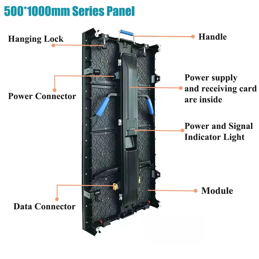 Led Sign P3.91 Indoor Module Led Panel 500*1000mm Video Wall Screen Resolution 128*256dots Full Color Led Display