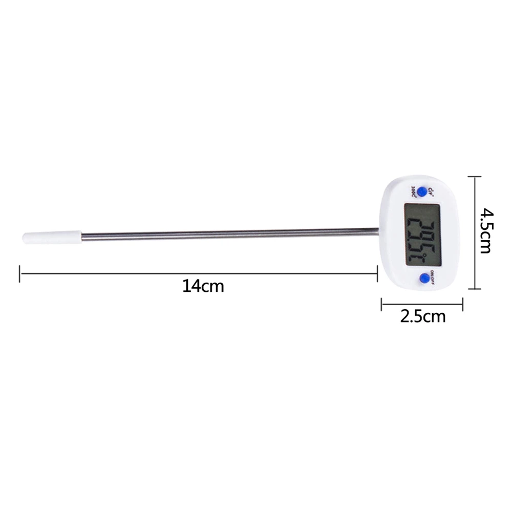 Rotatable Digital Food Thermometer BBQ Meat Thermometer C/F Switch for Oven Milk Water Oil Kitchen Cooking Tool Electronic Probe