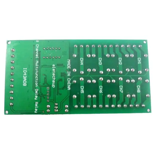 Tube numérique multifonction à 8 canaux, 12V, retardateur de temps LED, relais de puissance, moteur de synchronisation