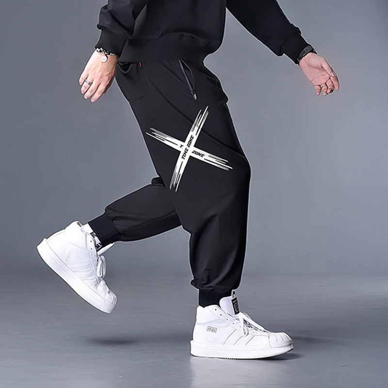 Big Size Pants Men Jogger Streetwear Casual Harem Pant Oversize Sweatpants Elastic Waist Black Trousers Plus Size 6XL 7XL HX405