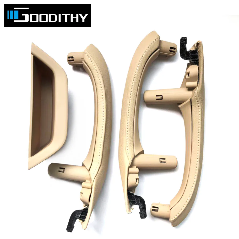 LHD Car Interior Door Armrest Pull Handle Leather Cover Full Set Assembly For BMW X3 X4 F25 F26 2010-2016