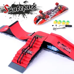 Toy Finger Skateboard Skatepark  Venue Combination Toys Skateboarders Ramp Track Educational Toy Set For Boy Birthday Gifts