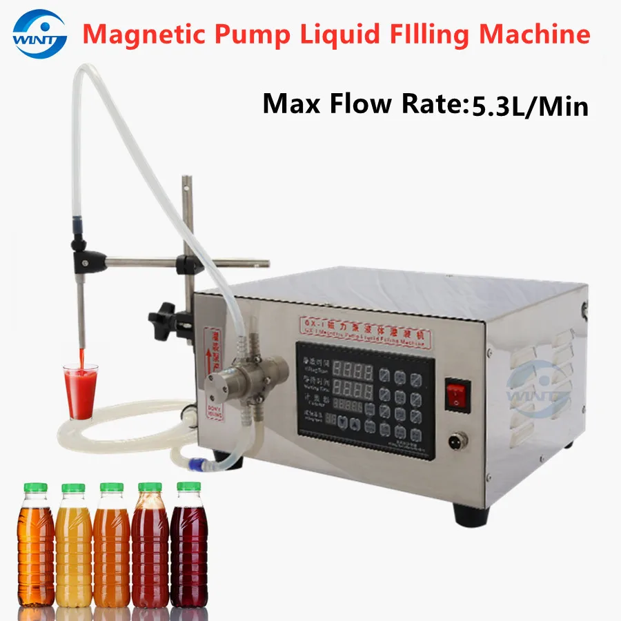 Semi-Automatic Magnetic Pump Bottle Liquid FIlling Machine 2-5000ml  CNC LCD For E-Liquid Essential Oil Quantitative Dispenser